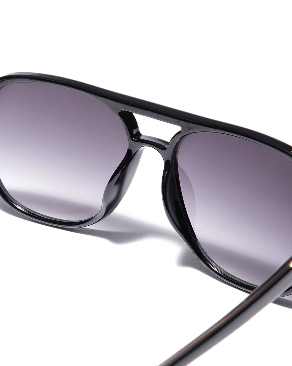 Black Toned with Polycarbonate UV Protected Lens Rectangle Sunglass for Unisex