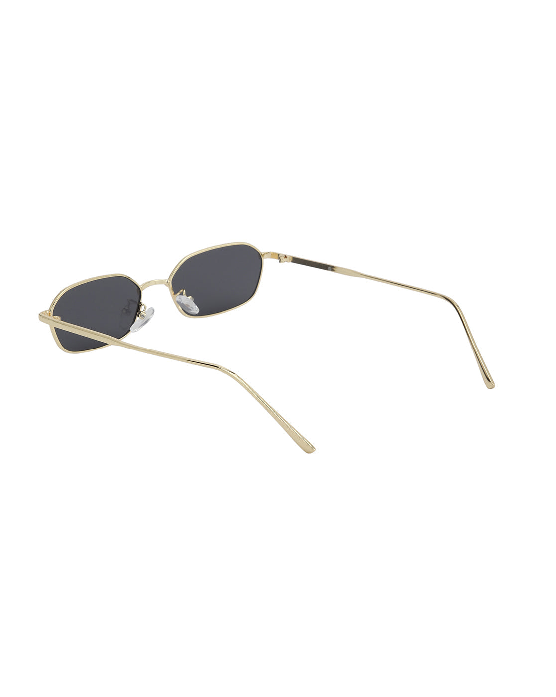 Gold Toned with UV Protected Lens Rectangle Sunglass for unisex