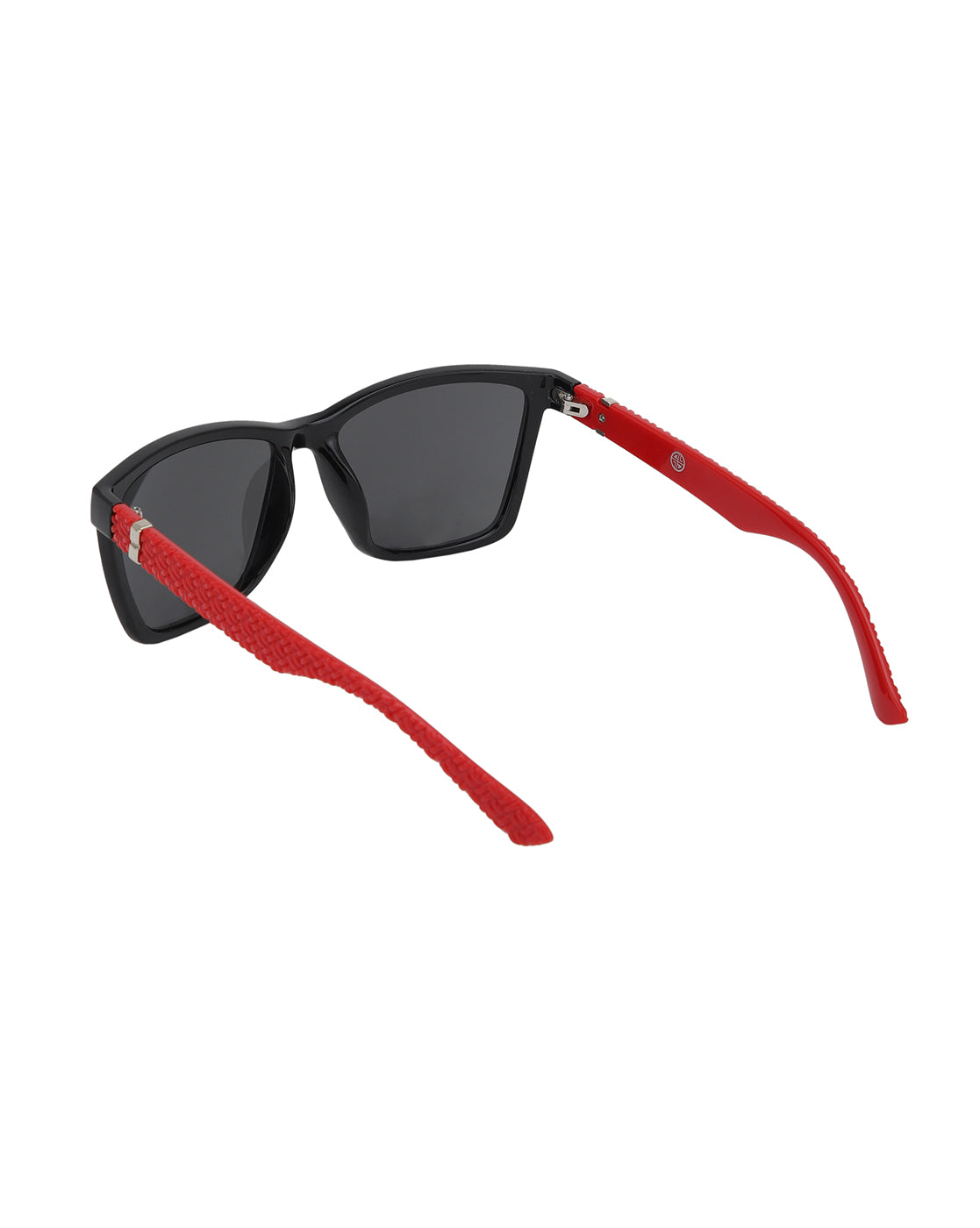Black with Red Toned UV Protected Lens Rectangle Sunglass for unisex