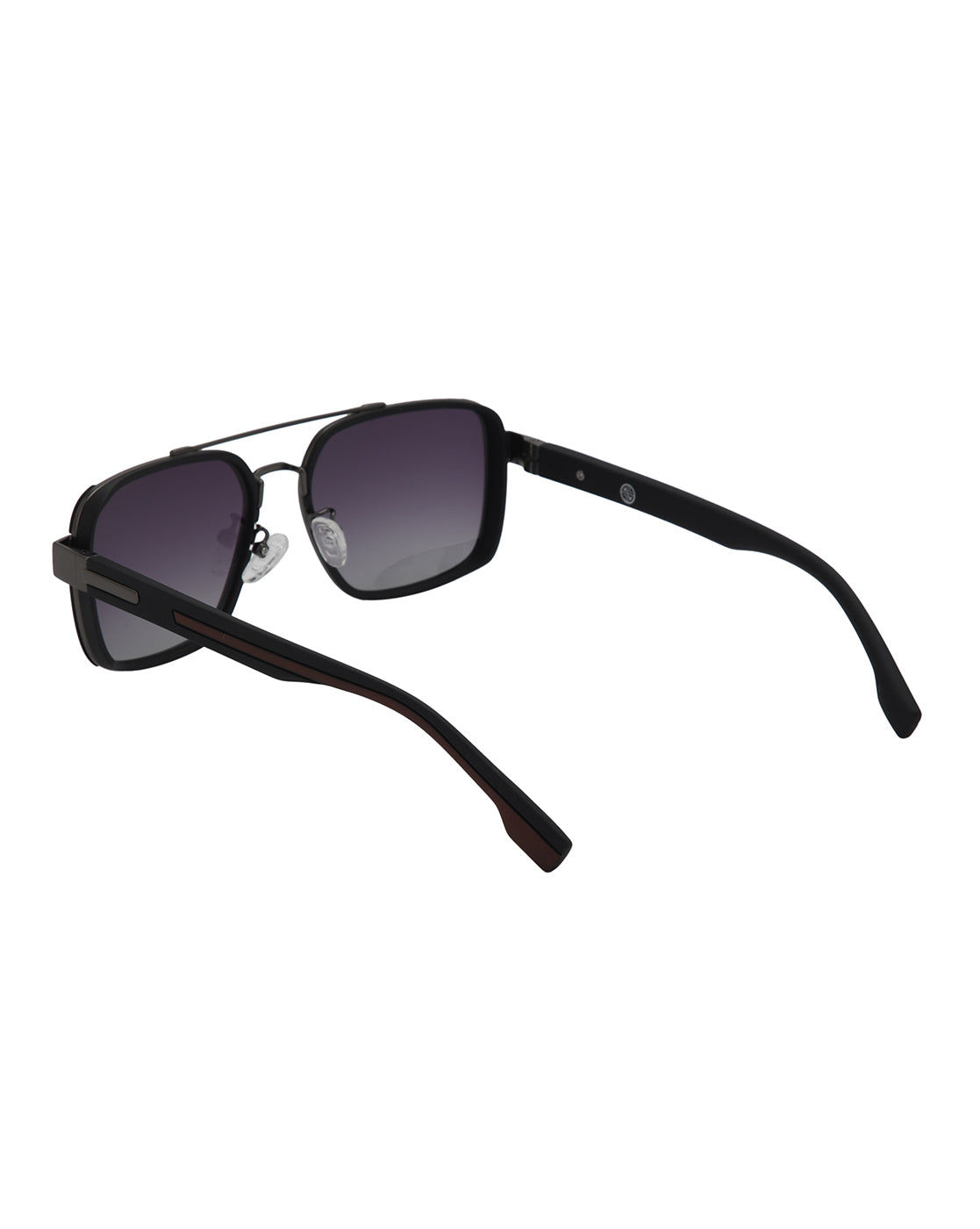 Unisex Premium Metallic & Black Toned Grey UV with Polarized Lens Square Sunglass