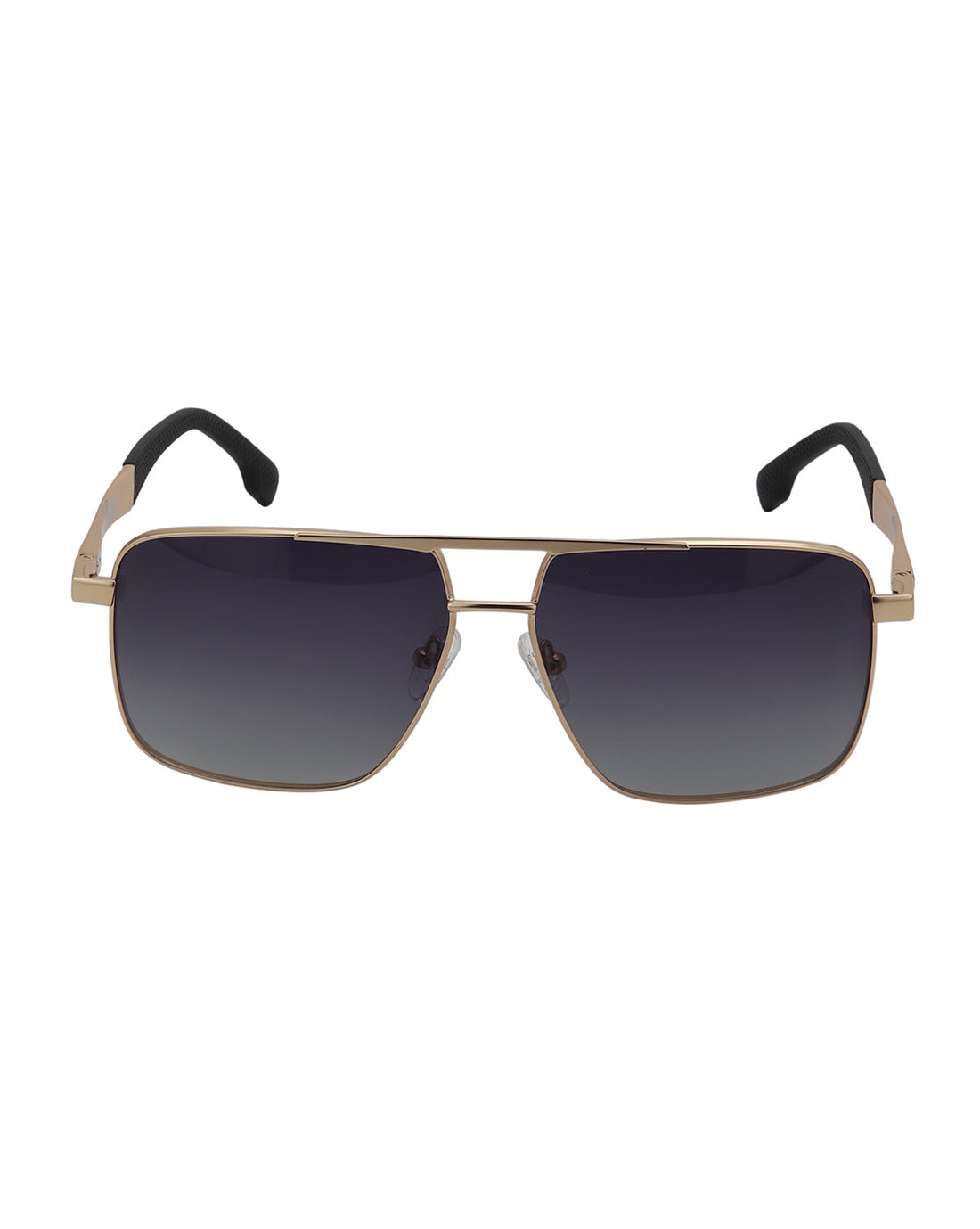 Unisex Premium Rose Gold & Black Toned Grey UV with Polarized Lens Square Sunglass