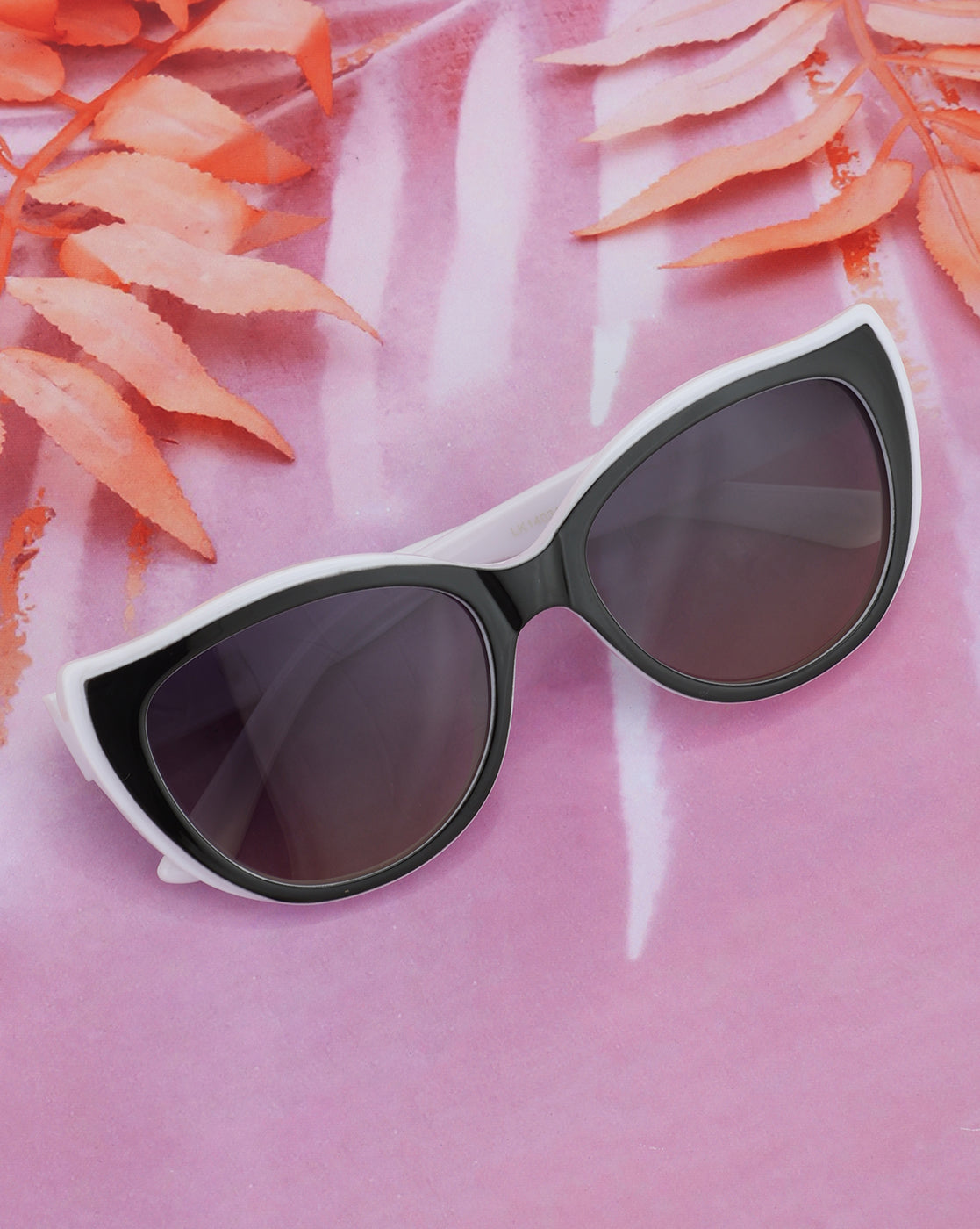 White with Black Toned Polarised Lens Cat Eye Sunglass for women