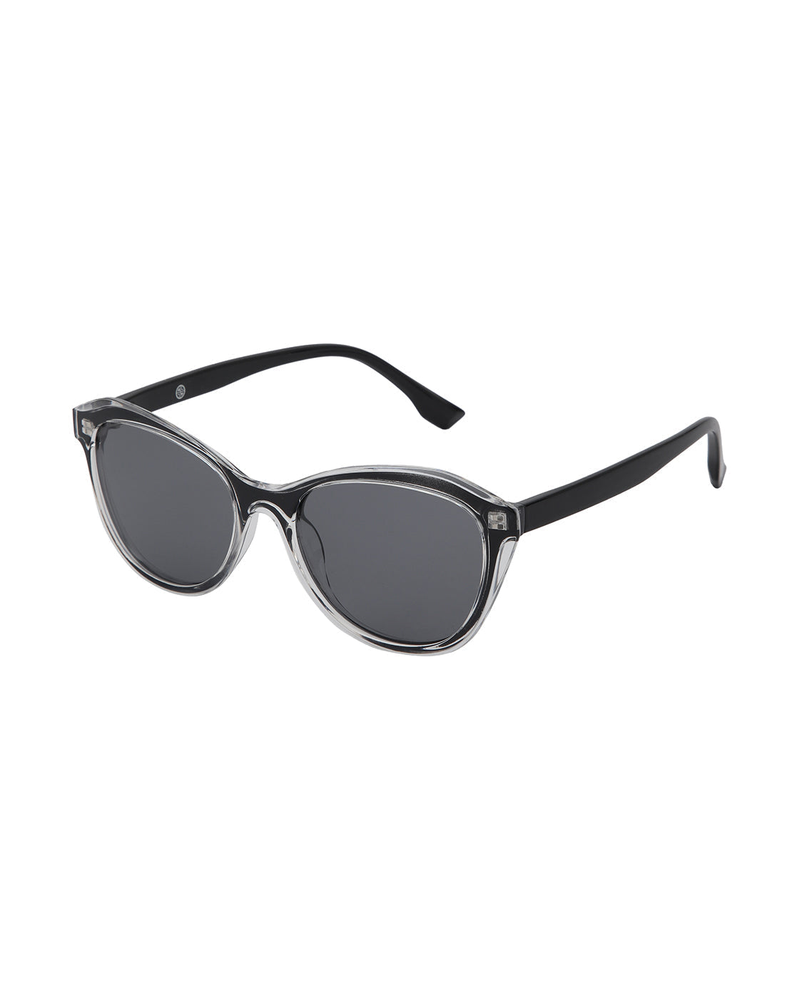 Transparent with Black Toned Blue Polarised Lens Cat Eye Sunglass for women