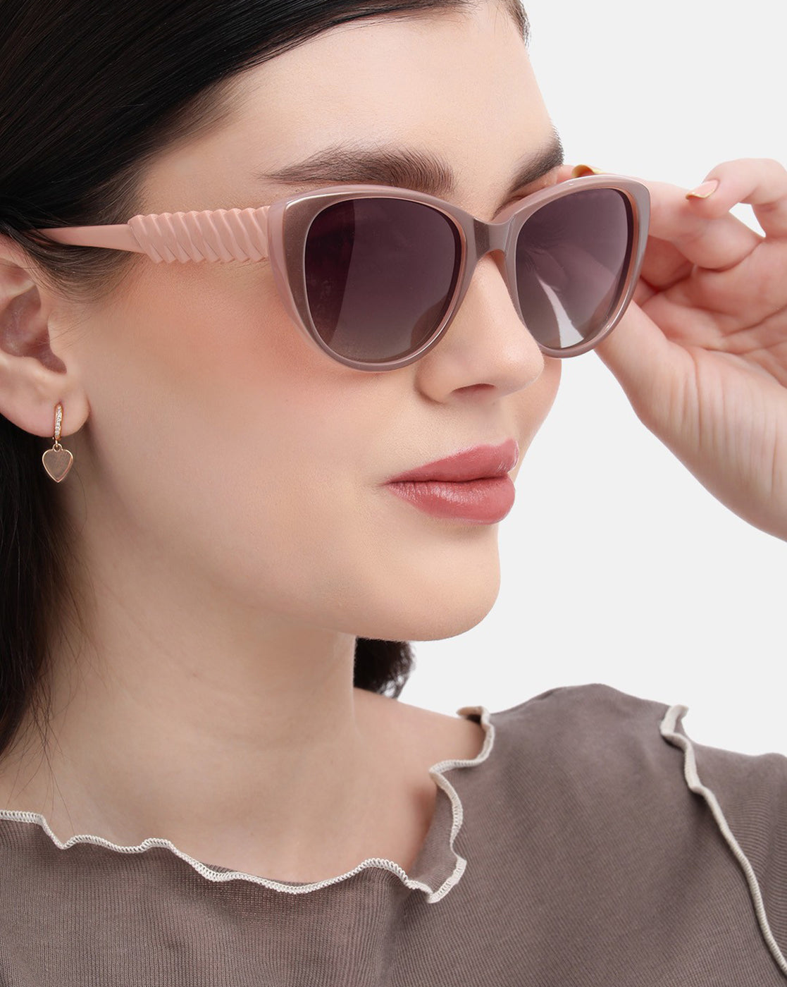 Multi Toned with Polarised Lens Butterfly Sunglass for women