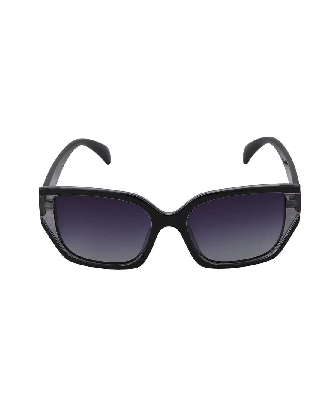 Black Toned with Blue Polarised Lens Oversized Sunglass for women