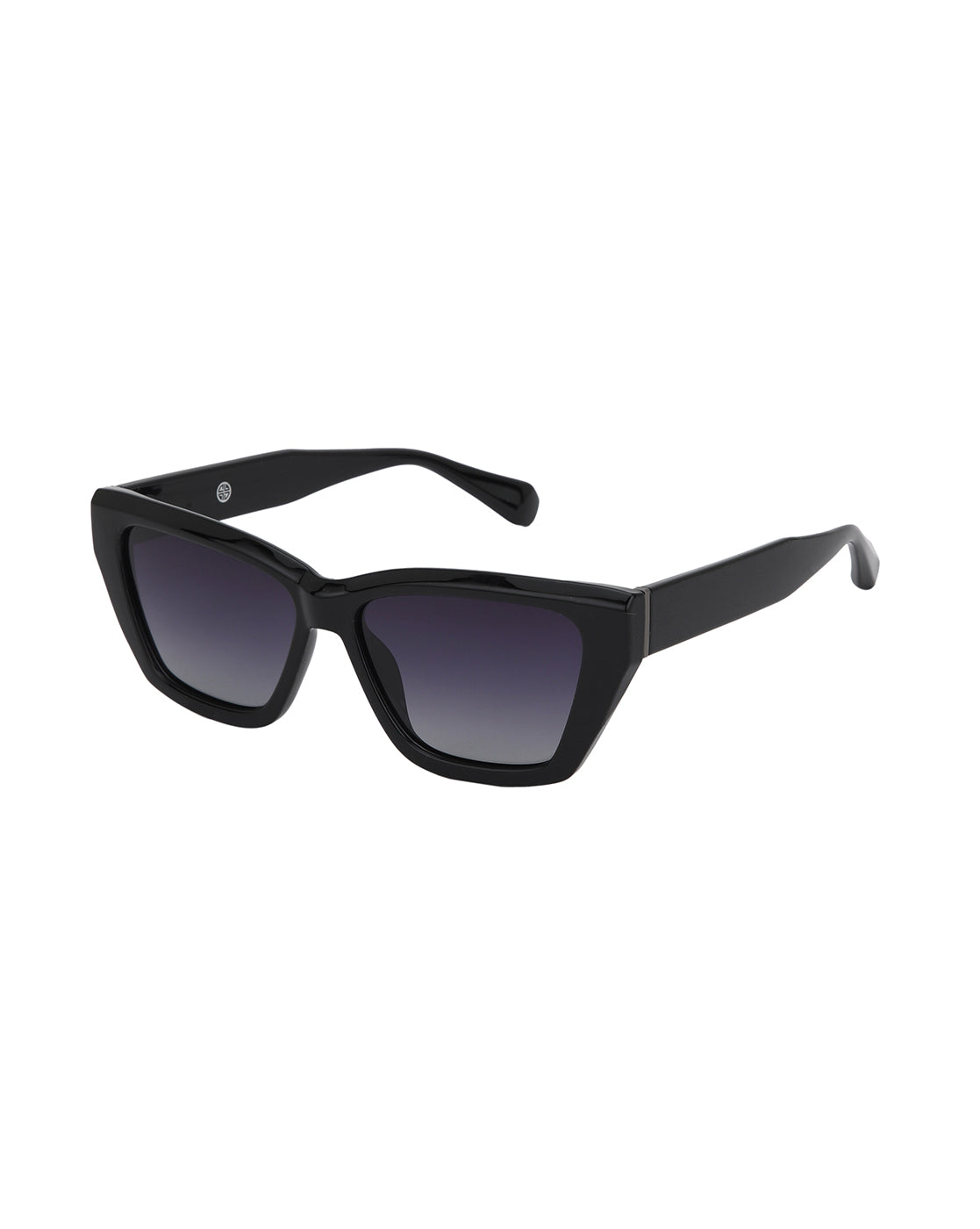 Black Toned with Blue Polarised Lens Rectangle Sunglass for women