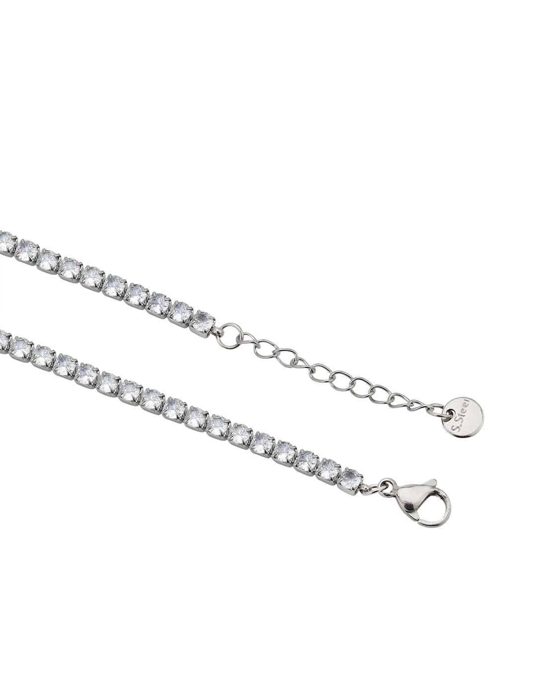 Silver Plated CZ Wraparound Tennis Bracelet