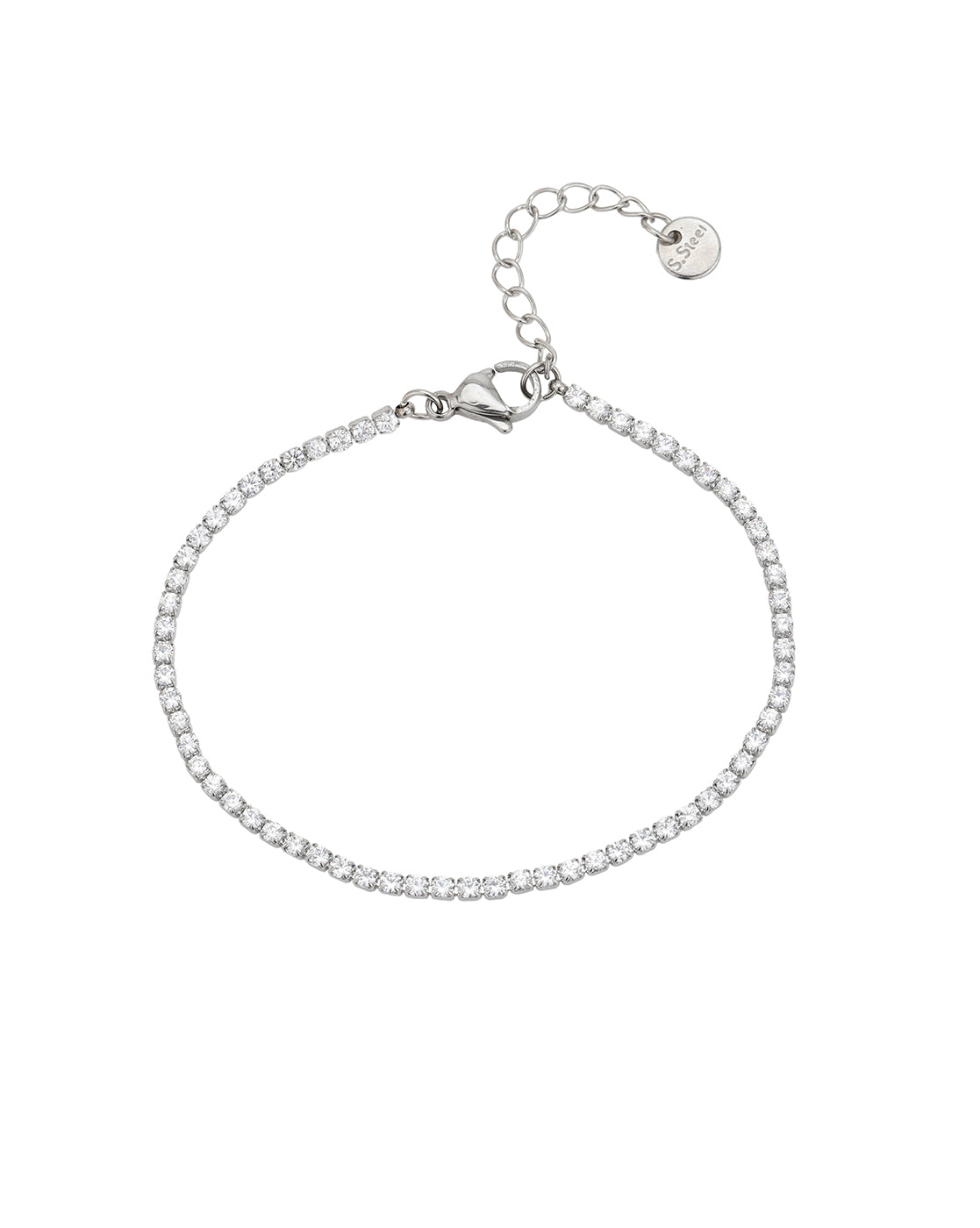 Silver Plated CZ Wraparound Tennis Bracelet