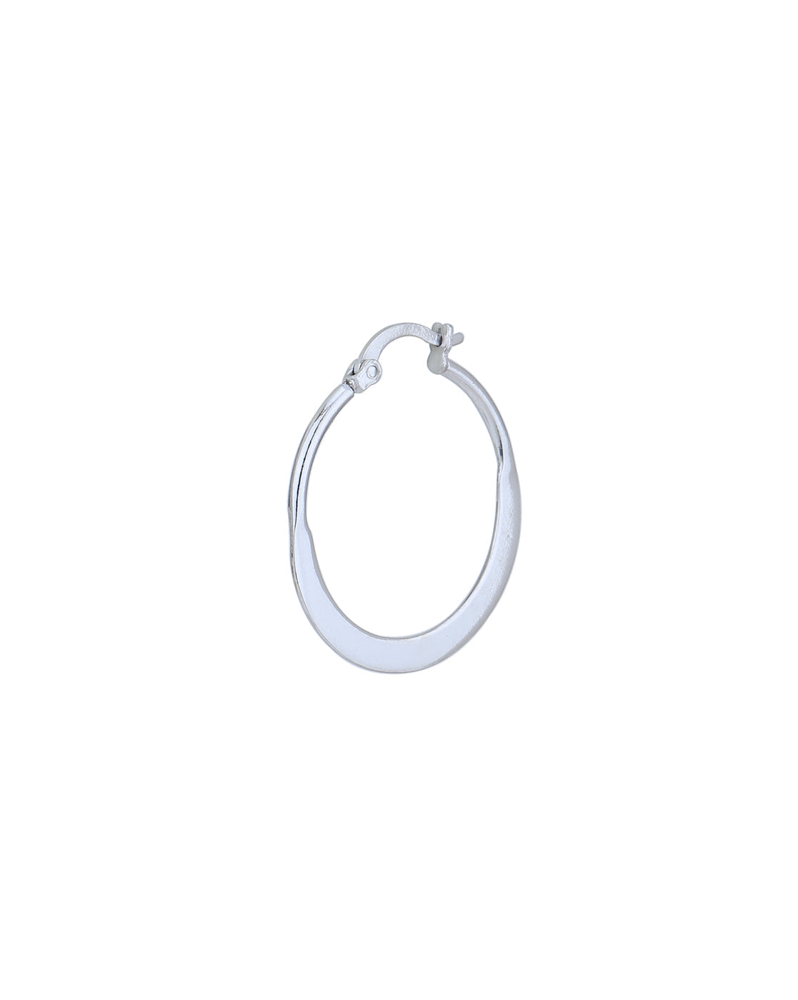 Rhodium Plated Hoop Earring