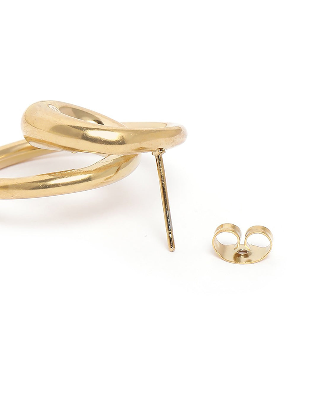 Gold Plated Fibonacci spiral Stud Earring