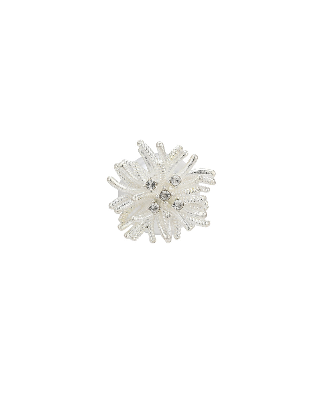 Silver Plated CZ White Pearl Reversible Bold Stud Earring