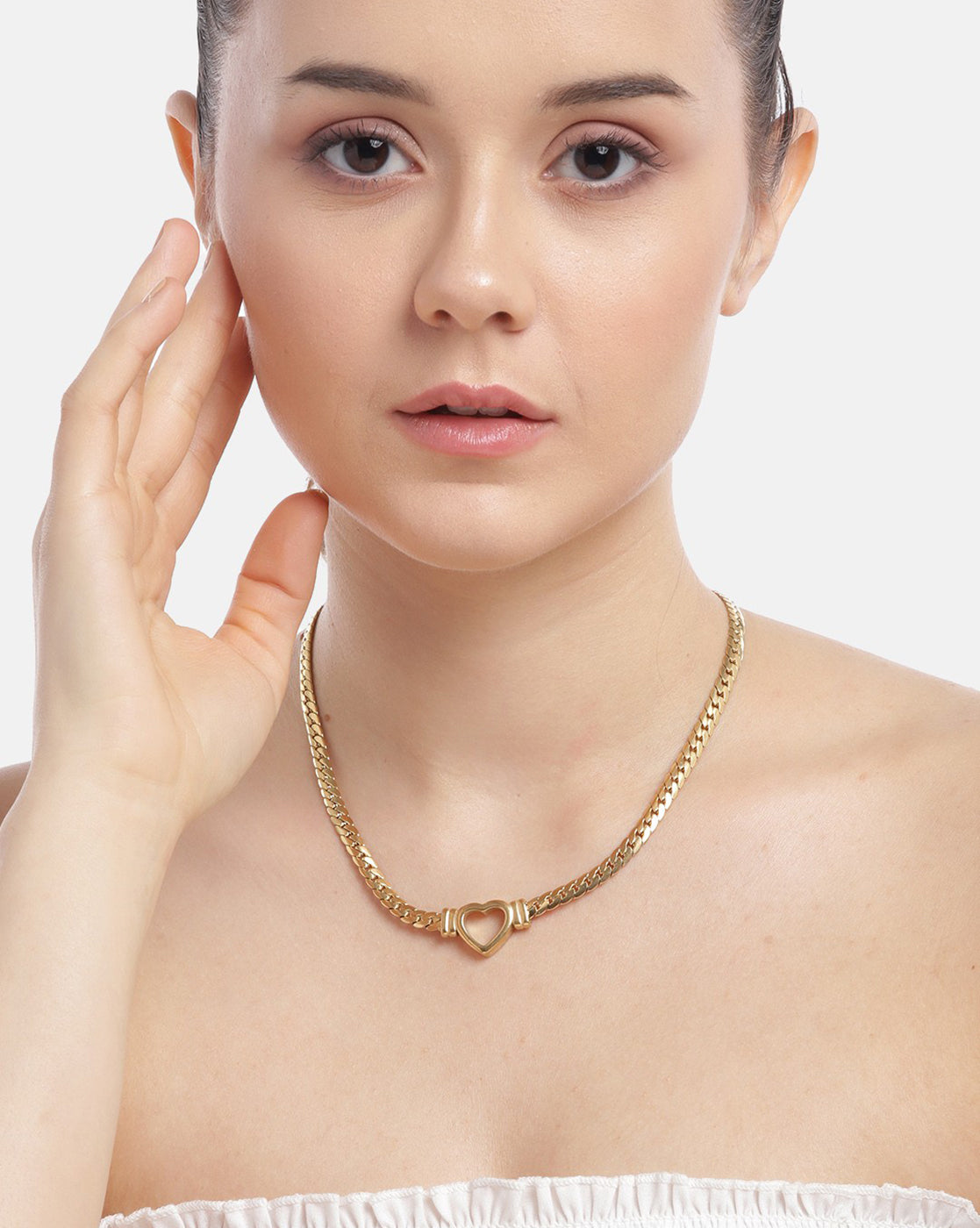 Gold Plated with Heart Necklace for women