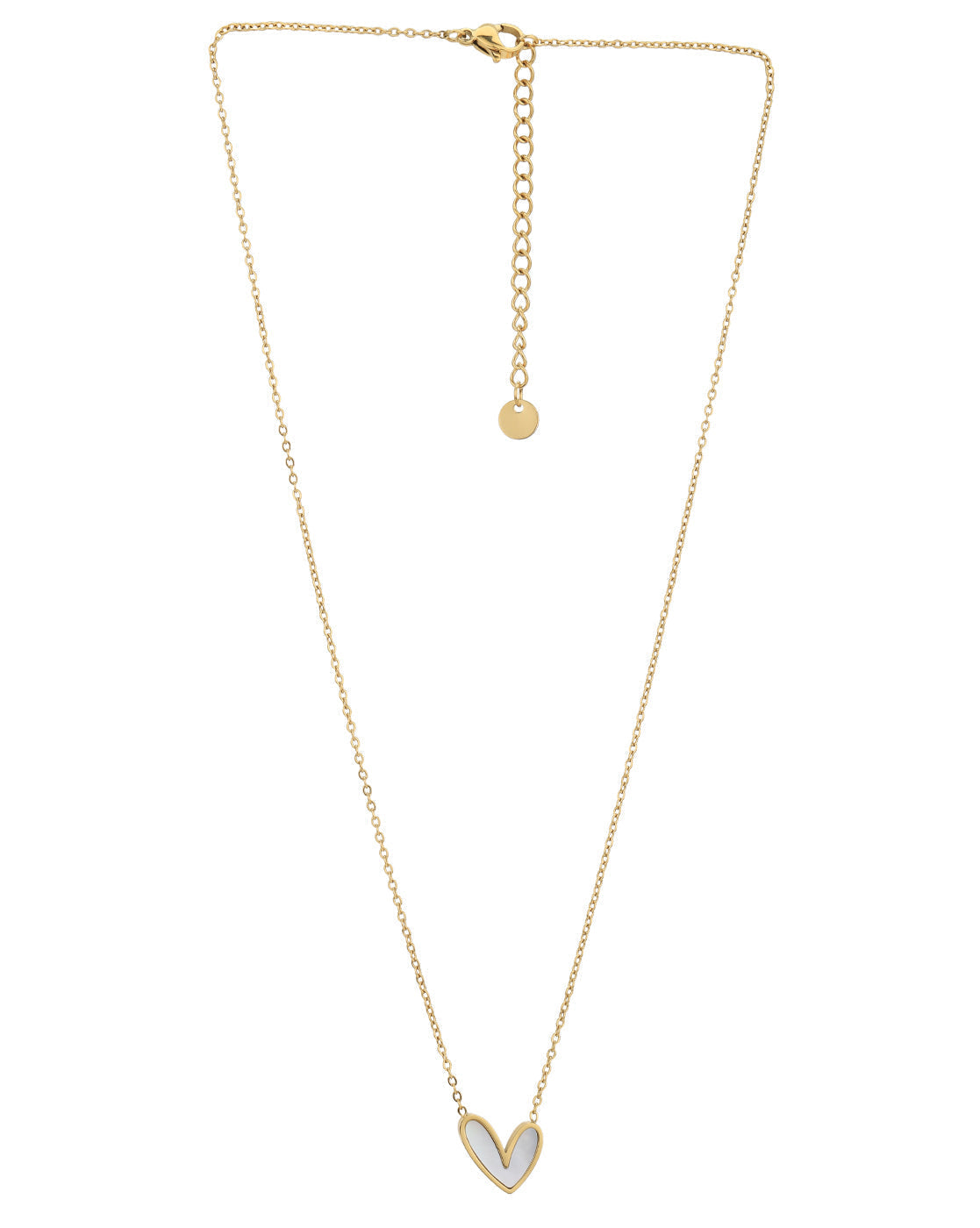 Gold Plated Heart with Shell Necklace for women
