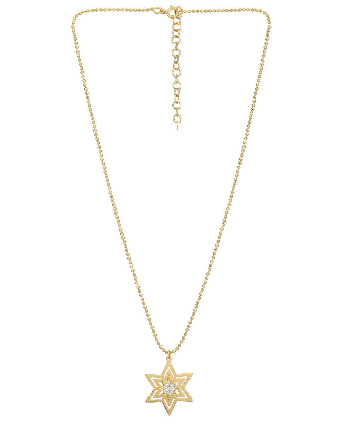 18kt Gold Plated with CZ Star Pendant and Chain