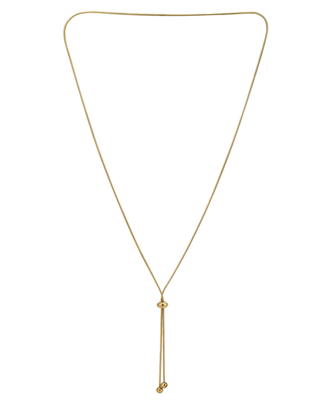 Gold Plated Oxidised Snake Chain Adjustable Necklace