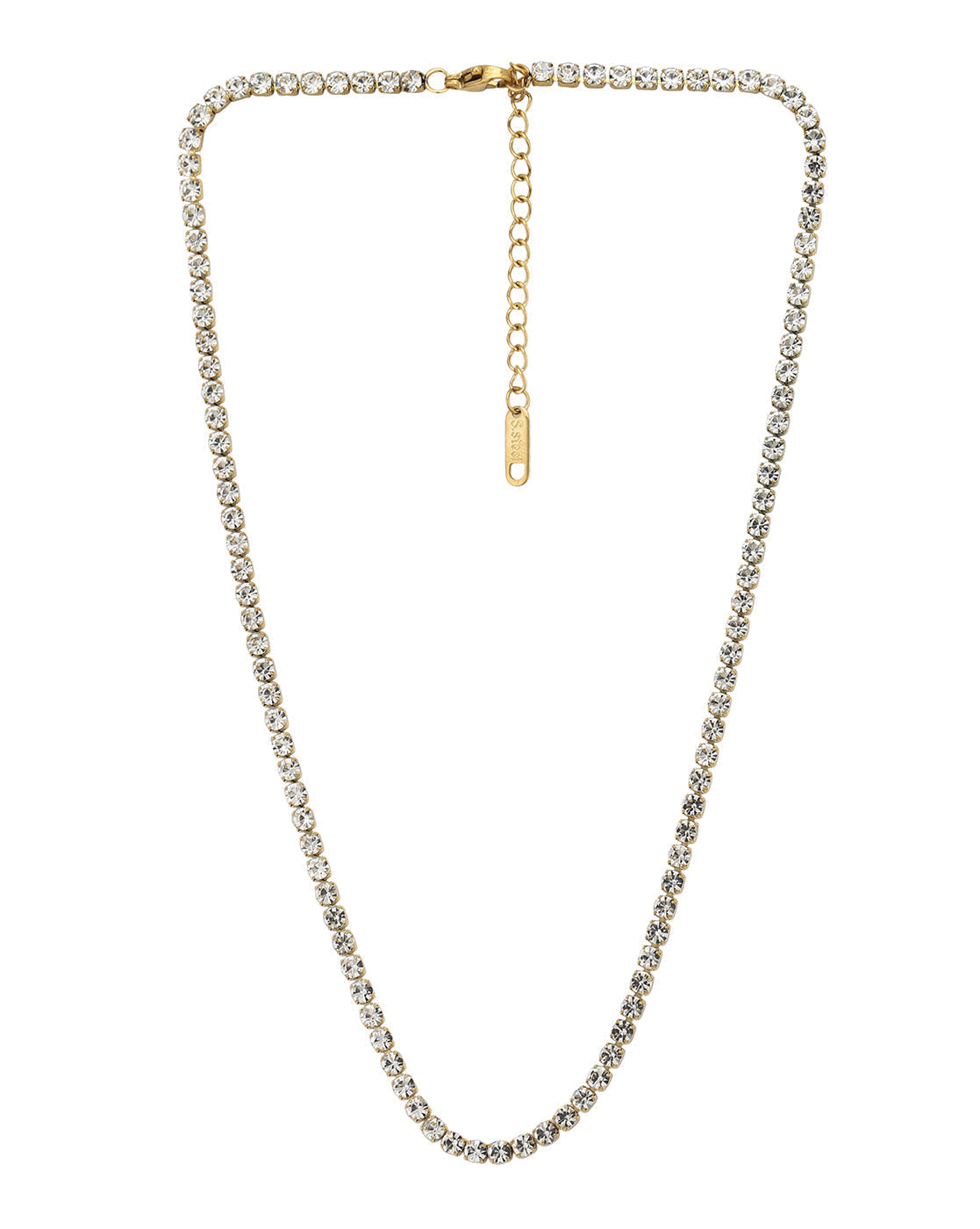 Gold Plated CZ Tennis Necklace
