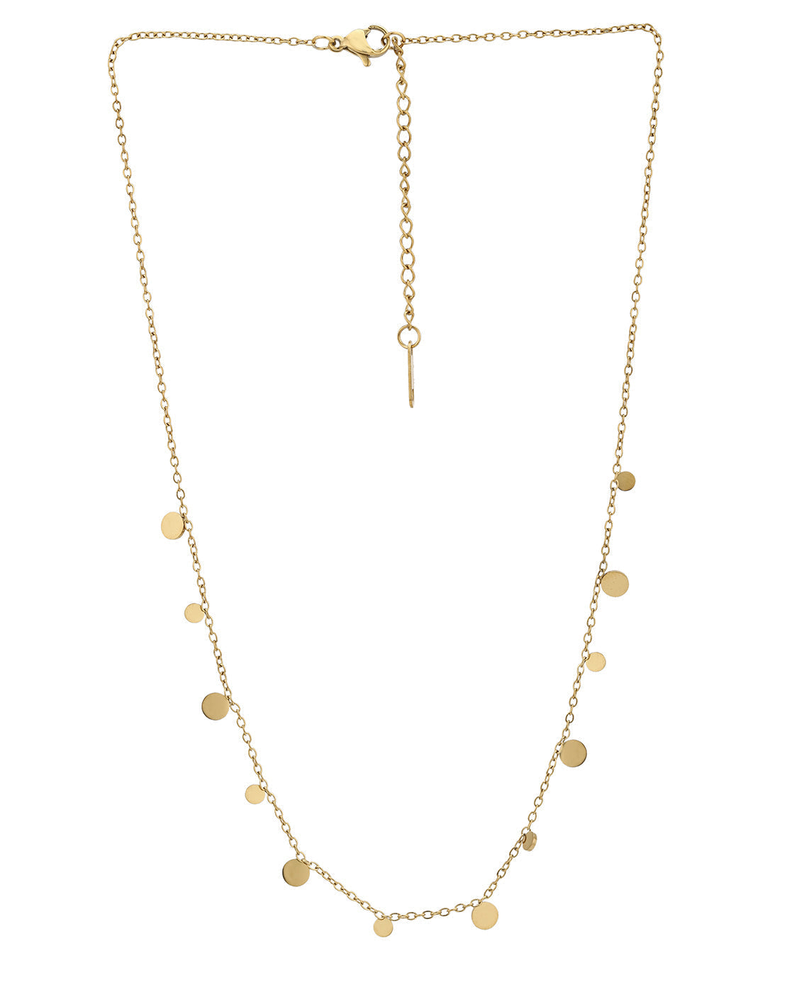 Gold Plated Multiple Charm Necklace