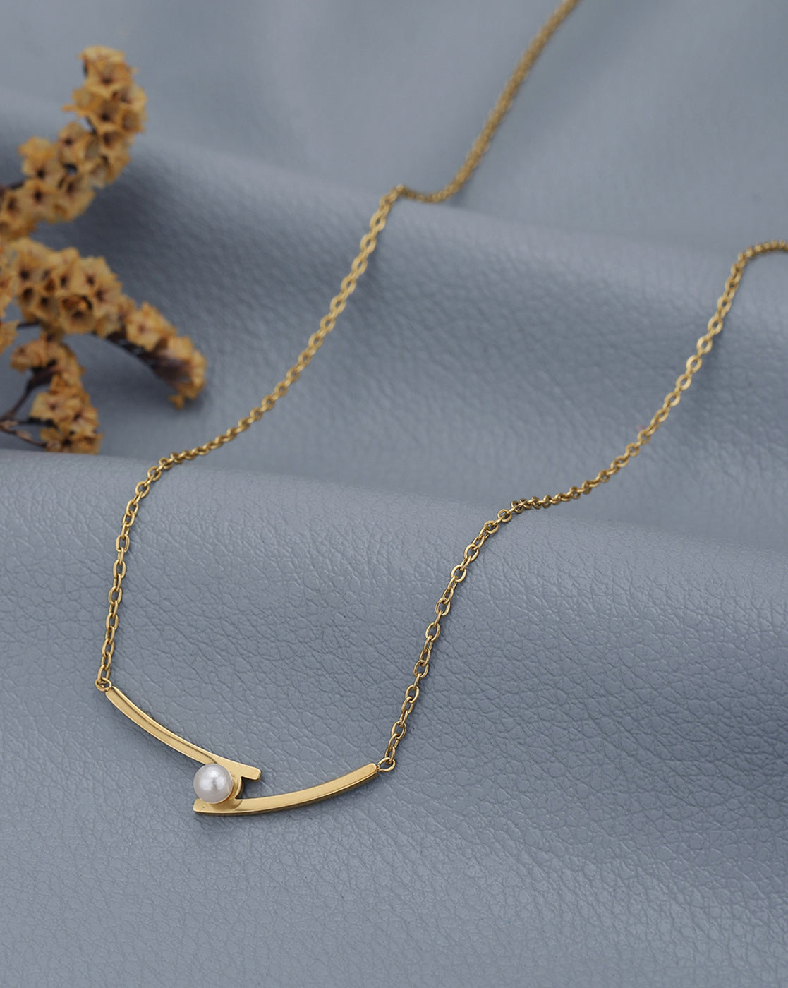 Gold Plated Elite Pearl Necklace