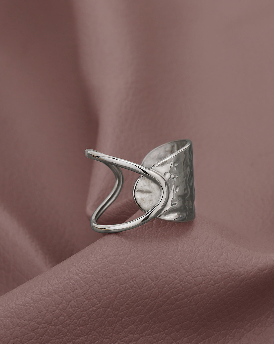Silver Plated Fancy Adjustable Finger Ring