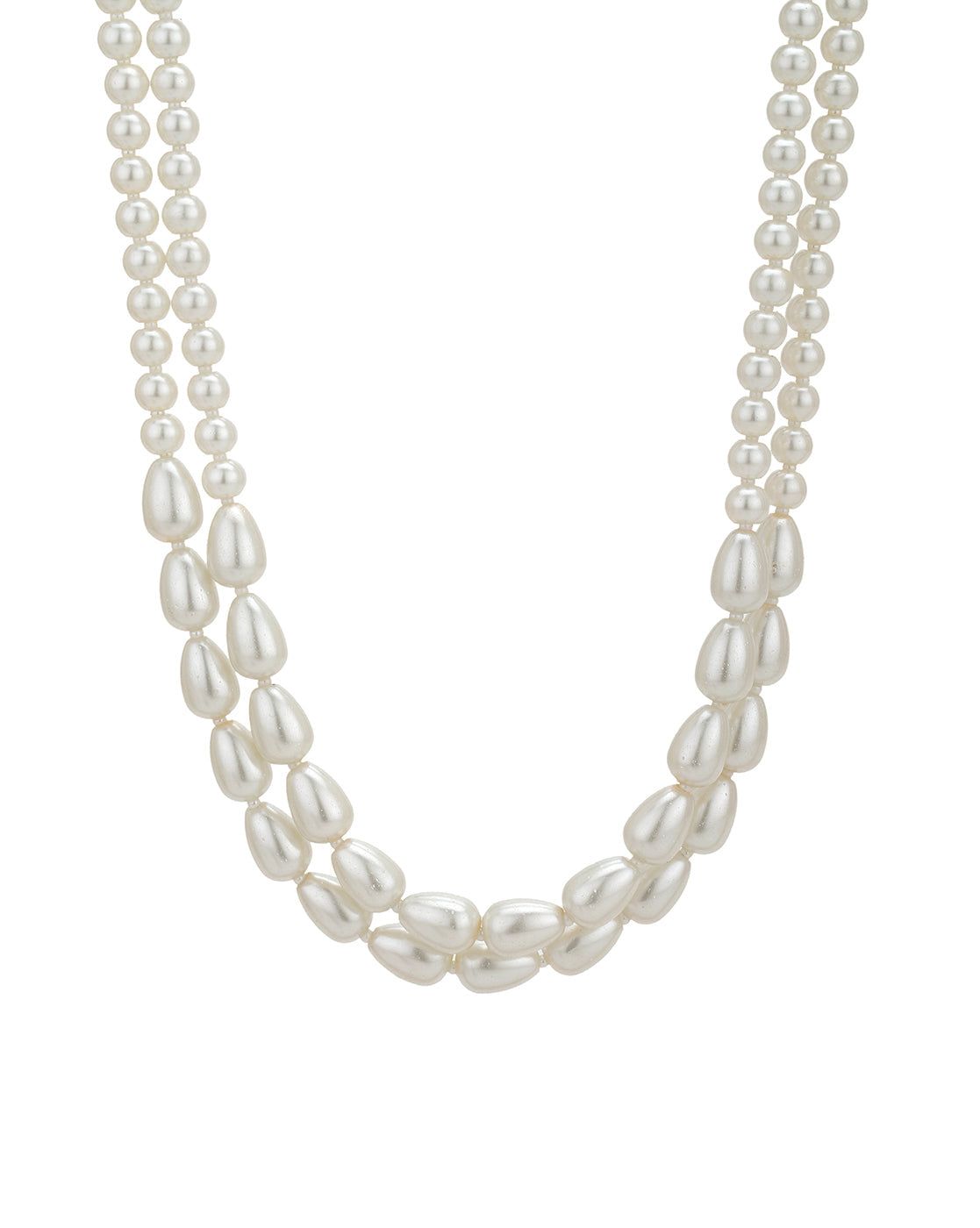 Gold Plated Double Layer Pearl Beaded Jewellery Set
