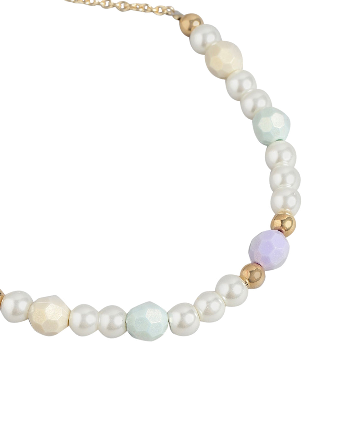 Gold Plated with Pearl Fancy Jewellery Set for girl