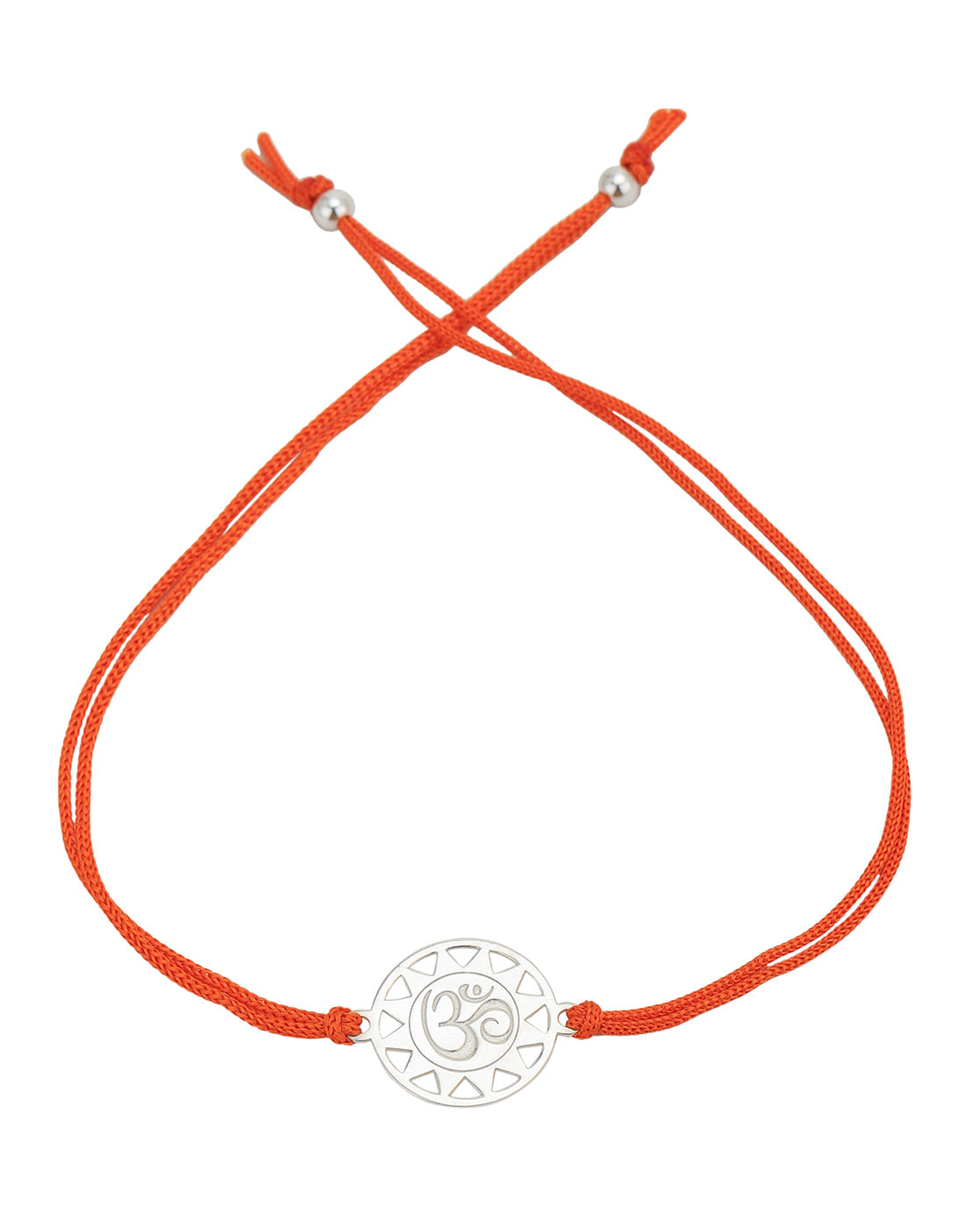 925 Sterling Silver Rhodium Plated Om Floral Rakhi for men
