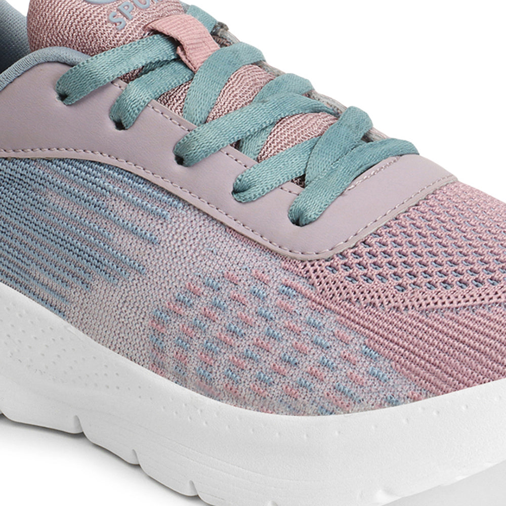 Women Mesh Flyknit Technology Lace-Up Sports Shoes