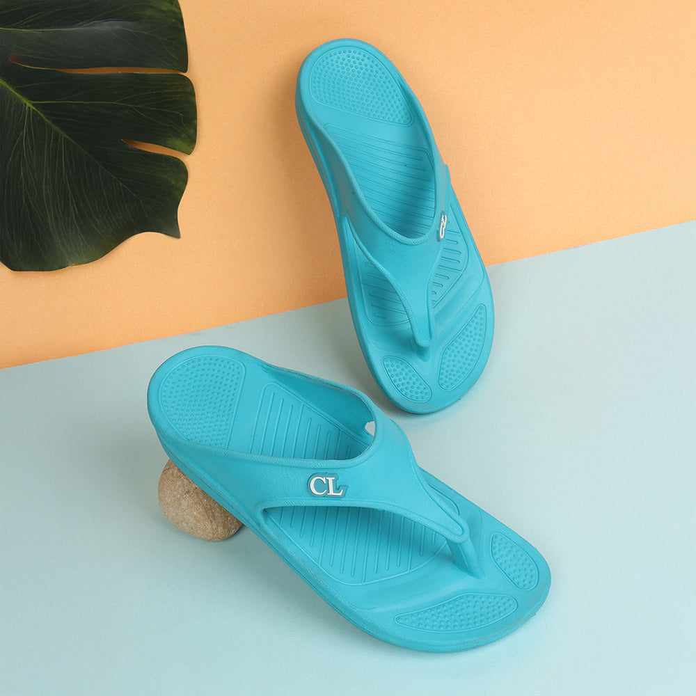 Women Fuchsia Comfortable Wedge Flip Flops