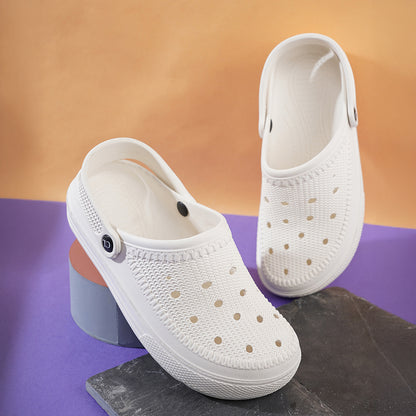 Men Sculpted Perforated Comfort Clogs with Back Strap