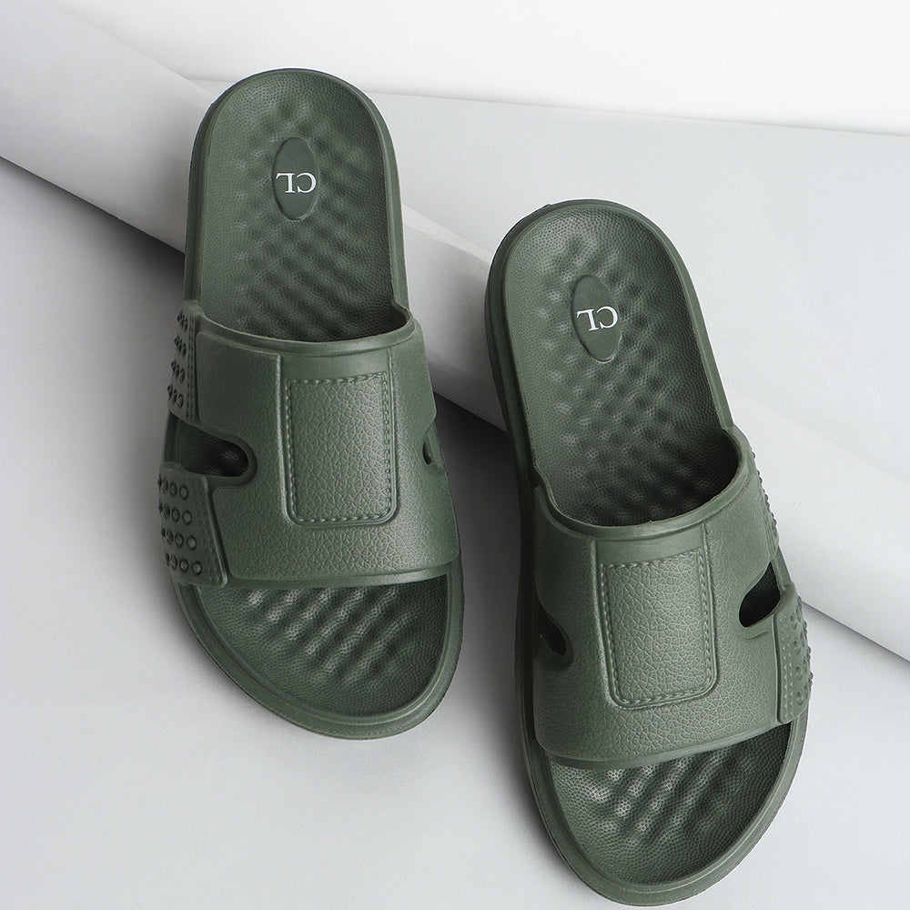 Men Textured Comfort Sliders
