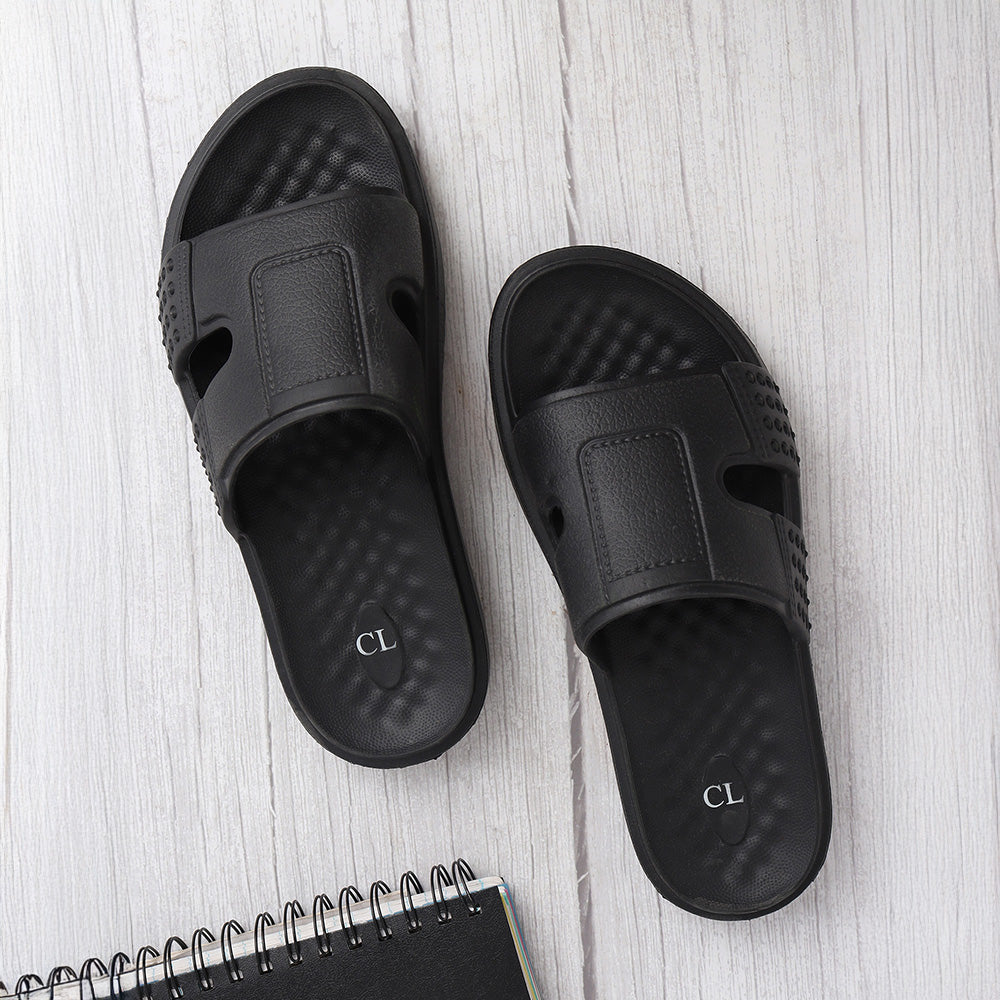 Men Textured Comfort Sliders