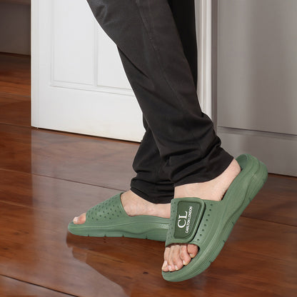 Men Perforated Adjustable Comfort Sliders