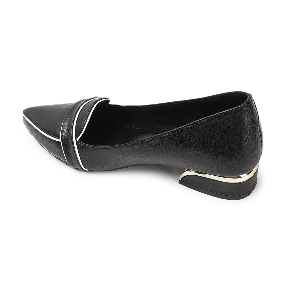 Women Solid Slip-On Block Heel Pump