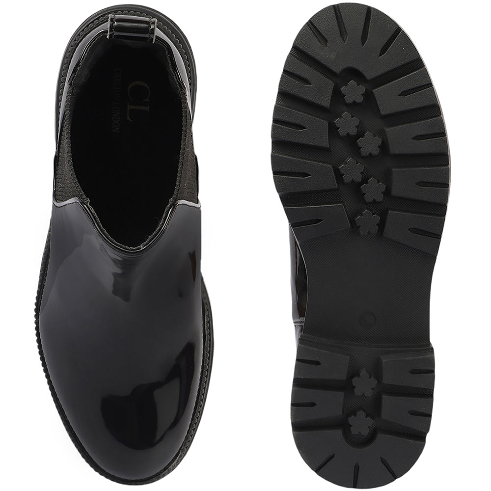 Women Block-Heeled Chelsea Slip-on Boots