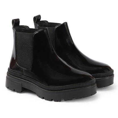 Women Block-Heeled Chelsea Slip-on Boots
