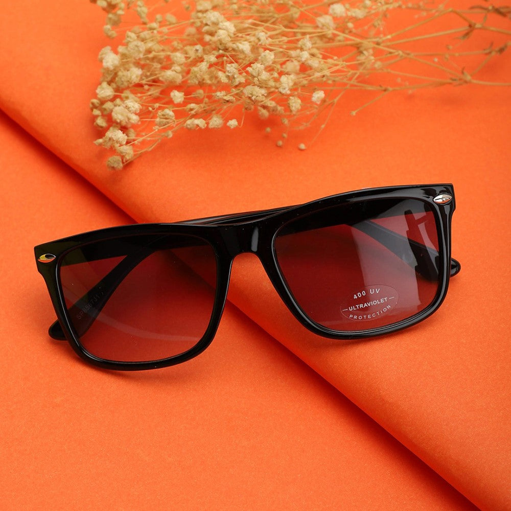 Carlton London Grey Lens &amp; Black Wayfarer Sunglasses With Uv Protected Lens For Men