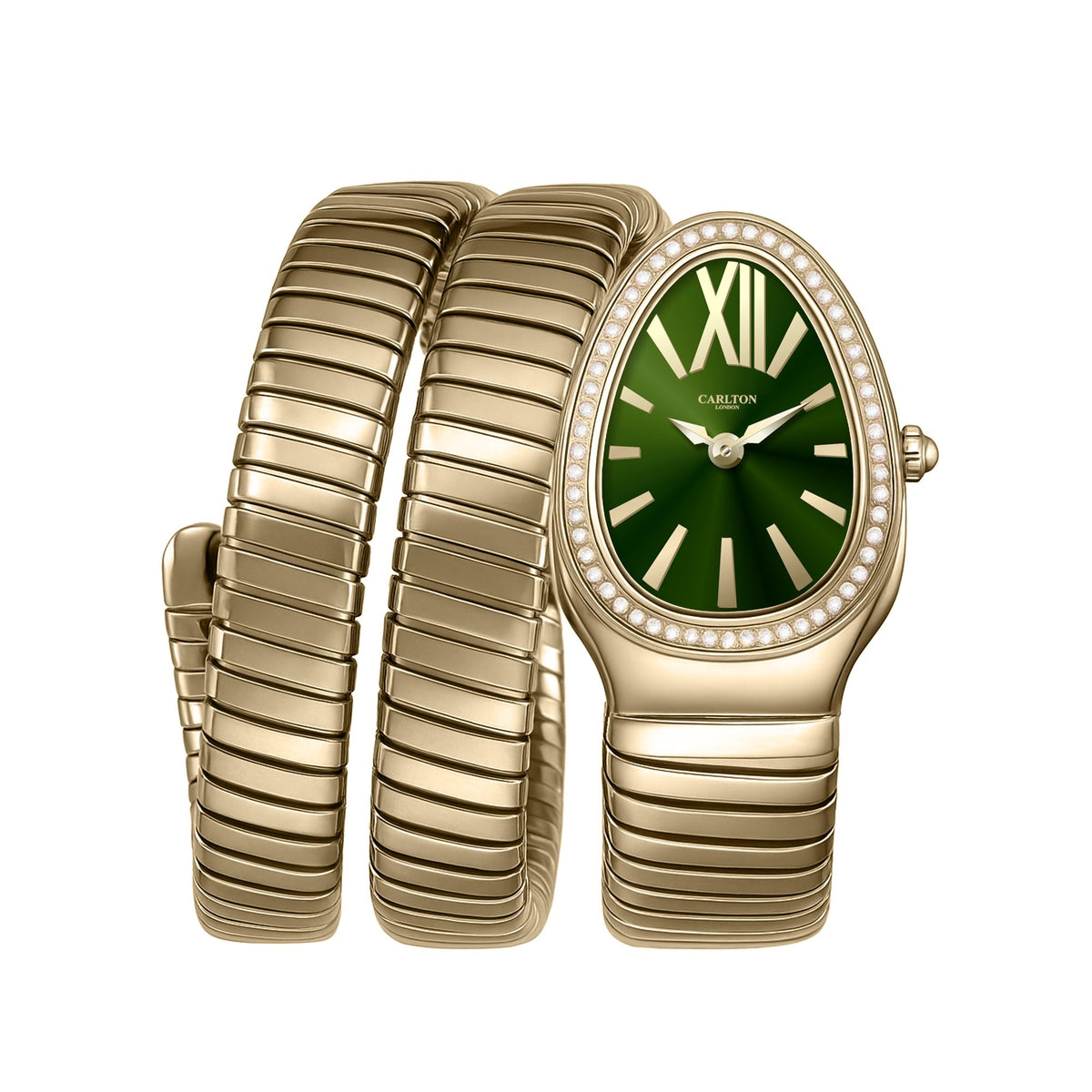 Carlton London Charmer Women Green Stainless Steel Analog Watch - CLW-SNK-A3GN