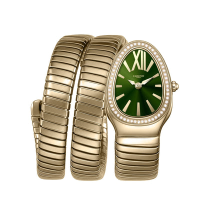 Carlton London Charmer Women Green Stainless Steel Analog Watch - CLW-SNK-A3GN