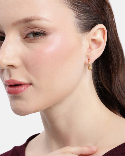 18kt Gold Plated Spiral Half Hoop Earring