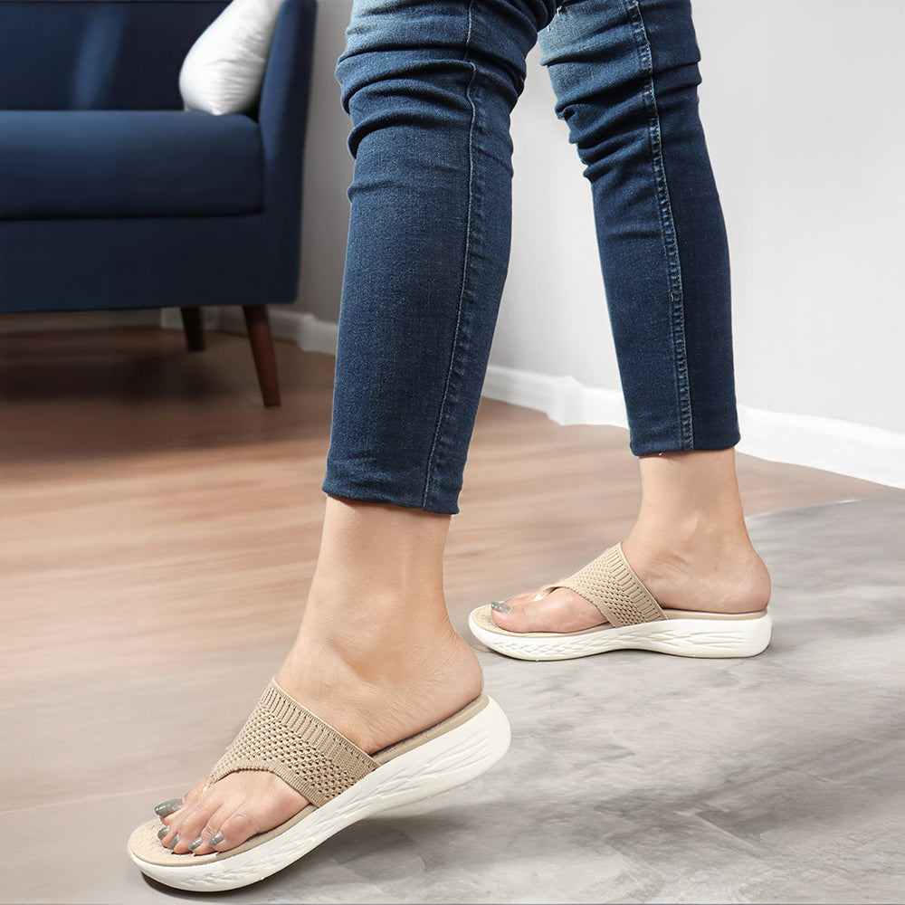 Women FlyKnit Thong Comfort Sandal
