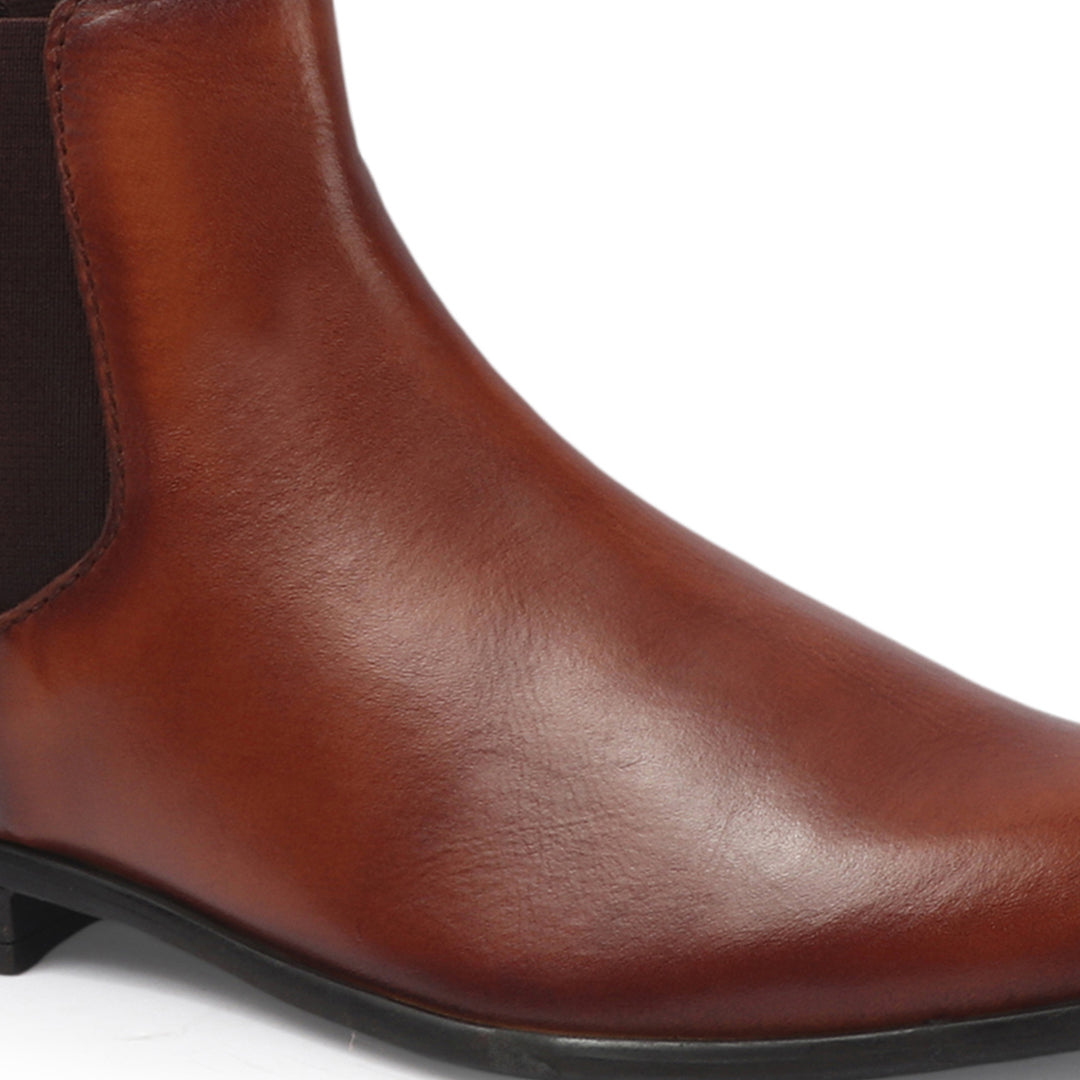 Elegant Classic Leather Ankle Chelsea Boots for Men