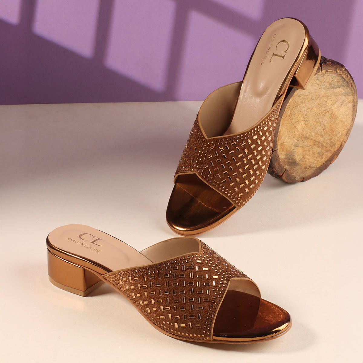 Women Embellished Block Heel Sandals