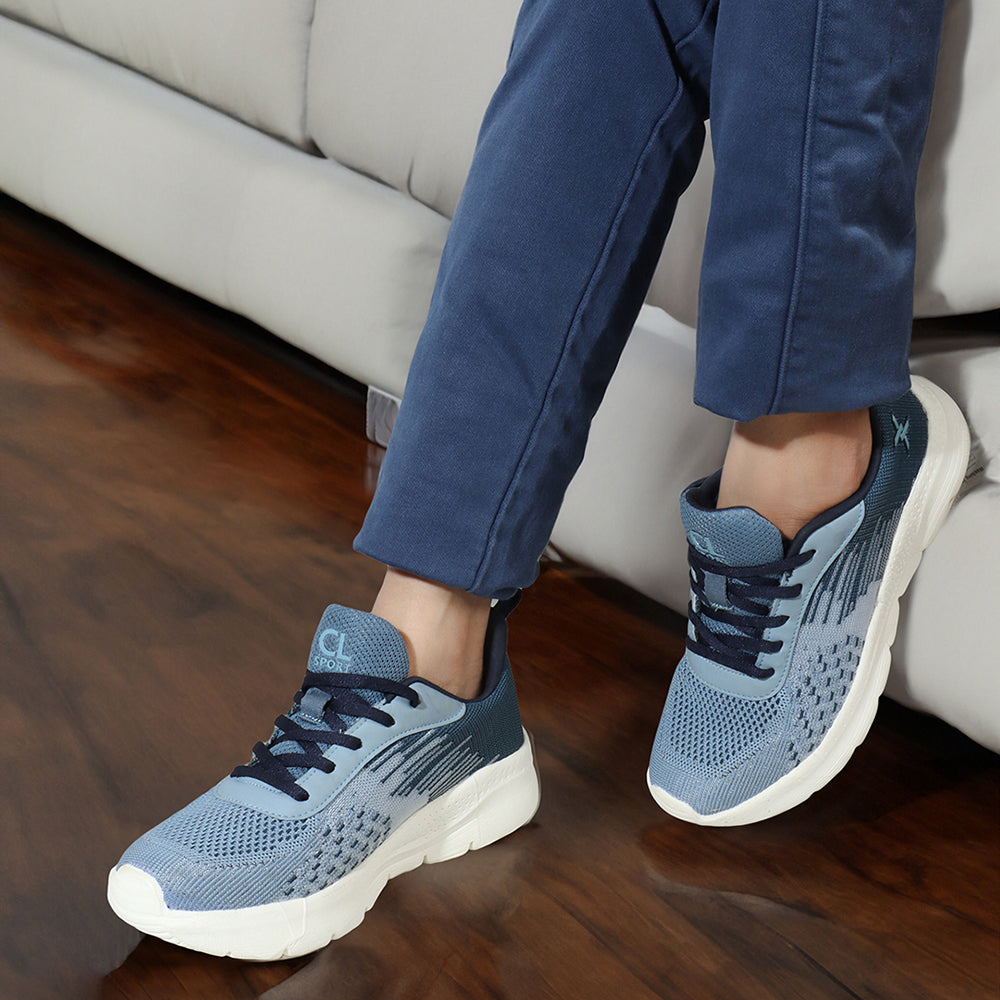 Women Mesh Flyknit Technology Lace-Up Sports Shoes