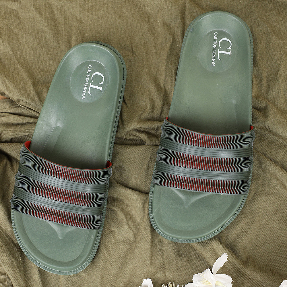 Men Textured Comfort Slip On Slider