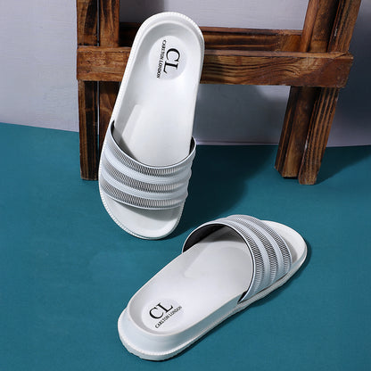 Men Textured Comfort Slip On Slider