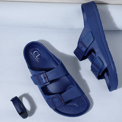 Men Dual Strap Adjustable Comfort Slides
