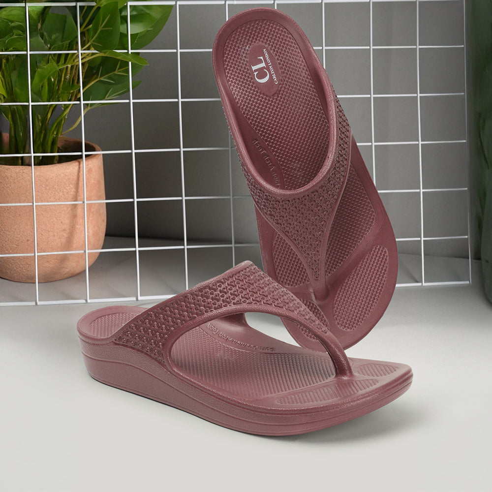 Women Solid Casual Thong Wedge Sandals