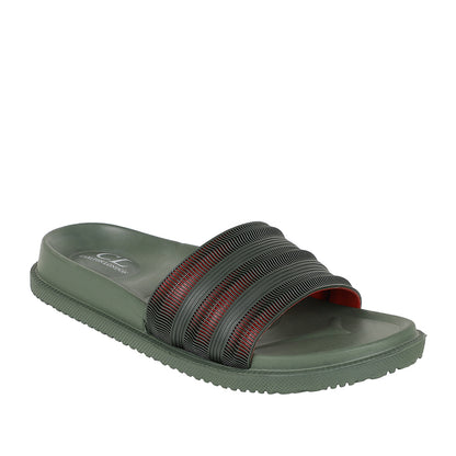 Men Textured Comfort Slip On Slider