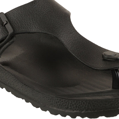 Men Solid Thong Slide with Adjustable Strap