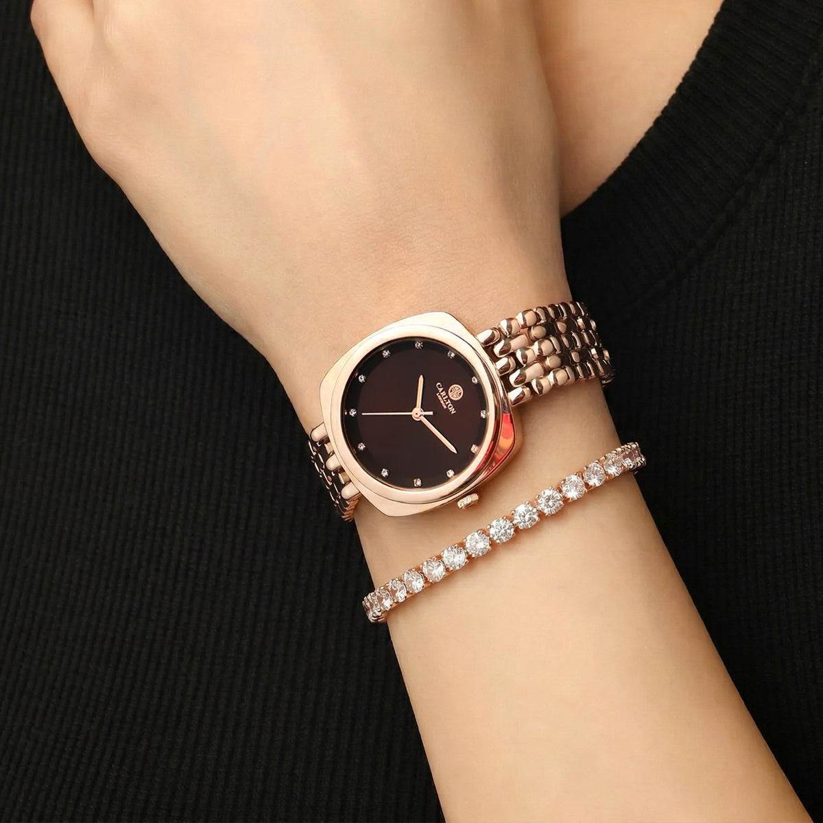 Women Gift Set 2 Celeste Brown Watch and Bracelet -  CLPLG120
